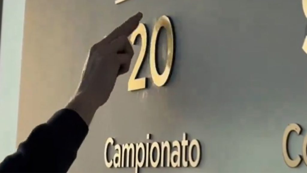 targa 20 scudetto Inter