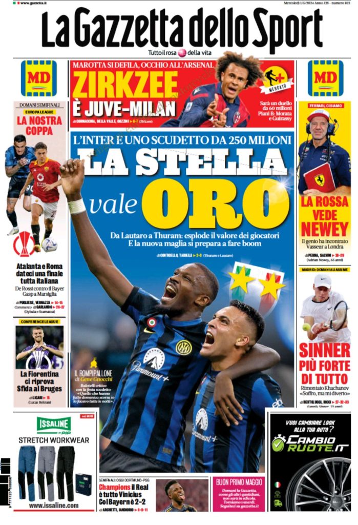 Le Prime Pagine Sportive Nazionali - 1 maggio 27 10