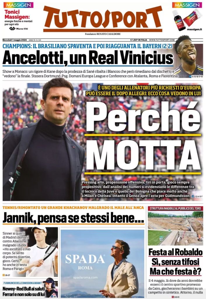 Le Prime Pagine Sportive Nazionali - 1 maggio 29 12