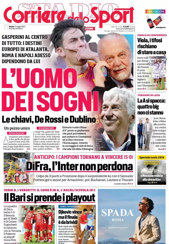 Le Prime Pagine Sportive Nazionali - 11 maggio 28 6