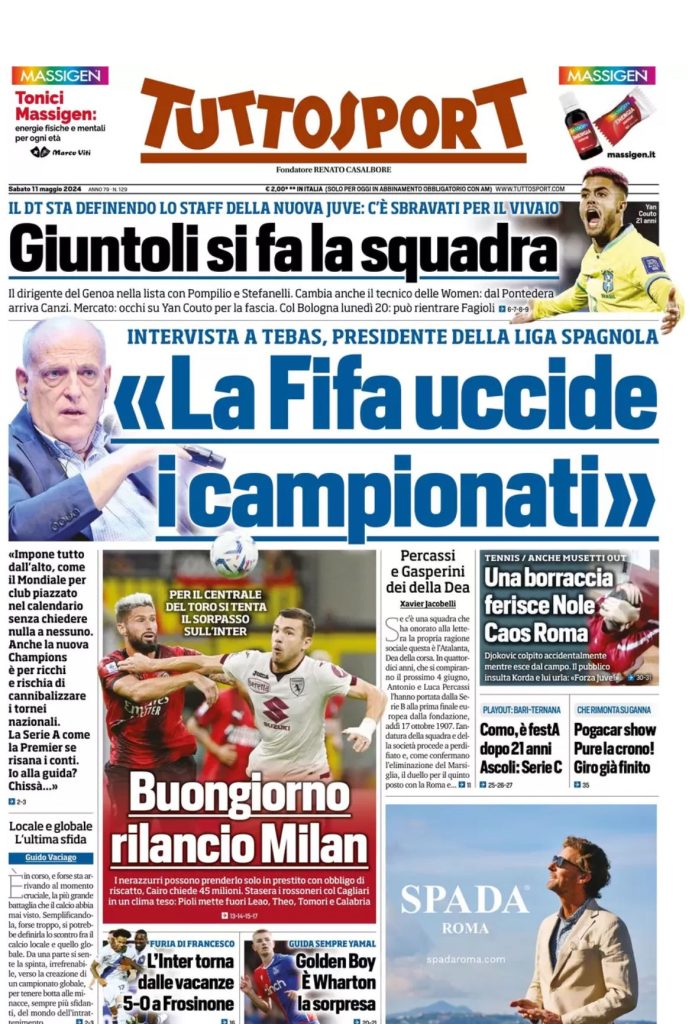 Le Prime Pagine Sportive Nazionali - 11 maggio 29 7