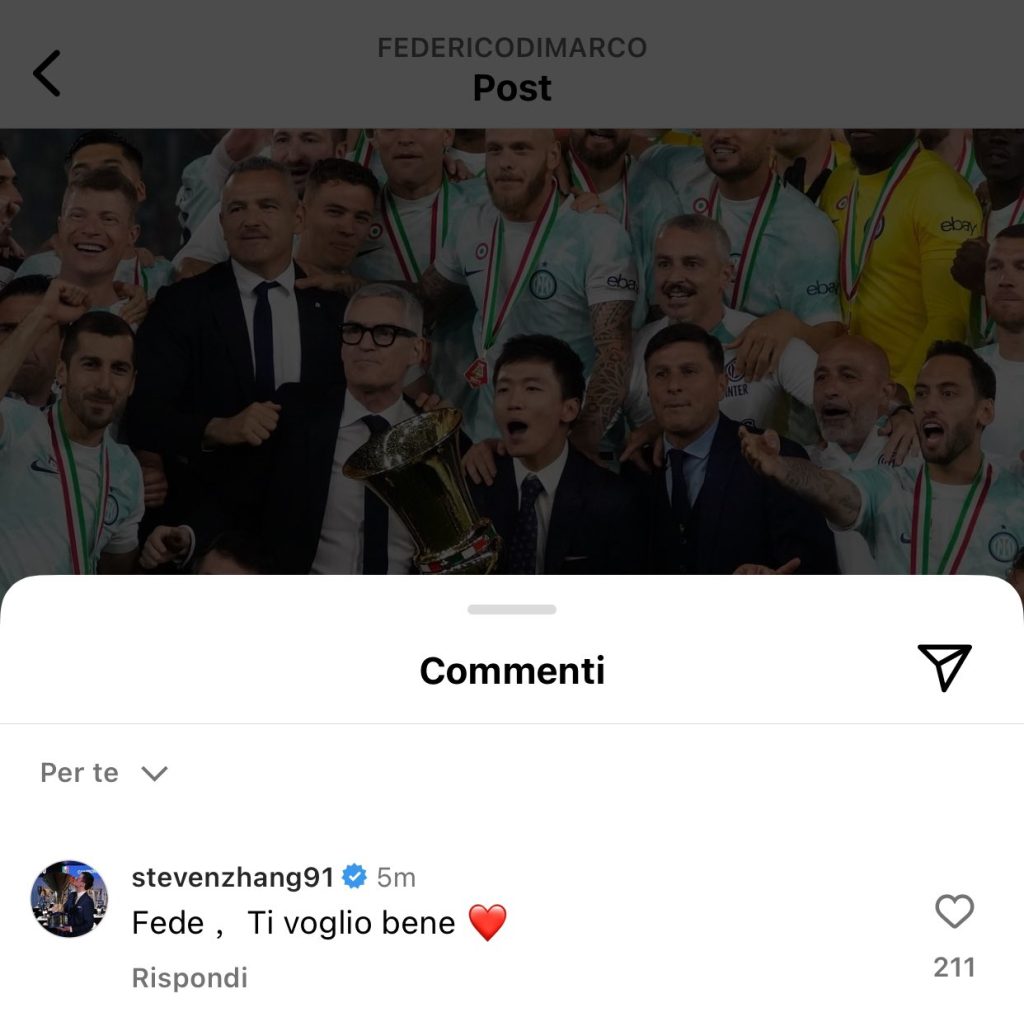 Zhang risponde a Dimarco con un messaggio da brividi - FOTO 27 GOM08L9XUAAtROq