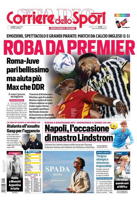 Le Prime Pagine Sportive Nazionali - 6 maggio 28 WhatsApp Image 2024 05 06 at 07.33.31 2