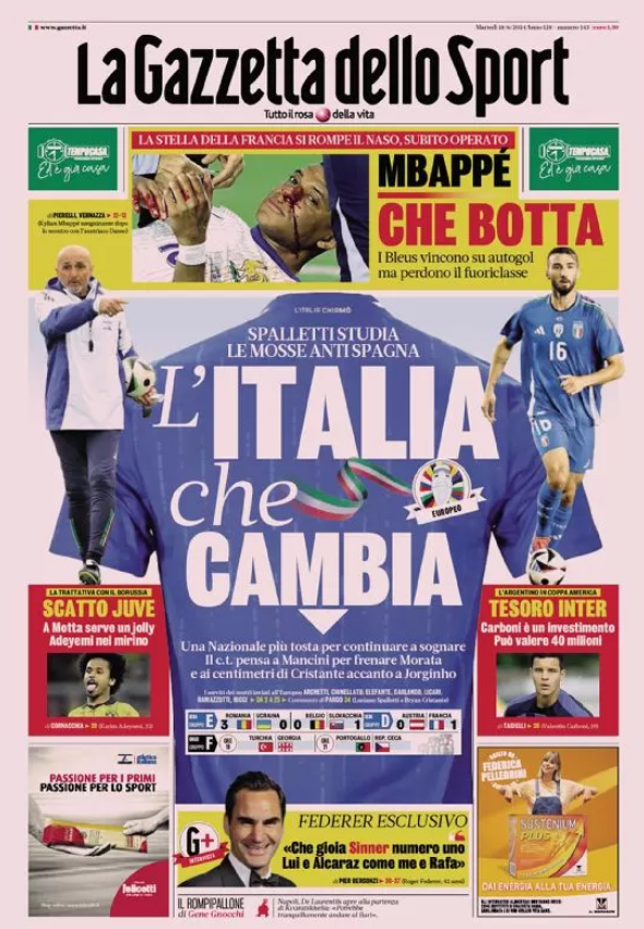 Le Prime Pagine Sportive Nazionali - 18 giugno 2024 27 10