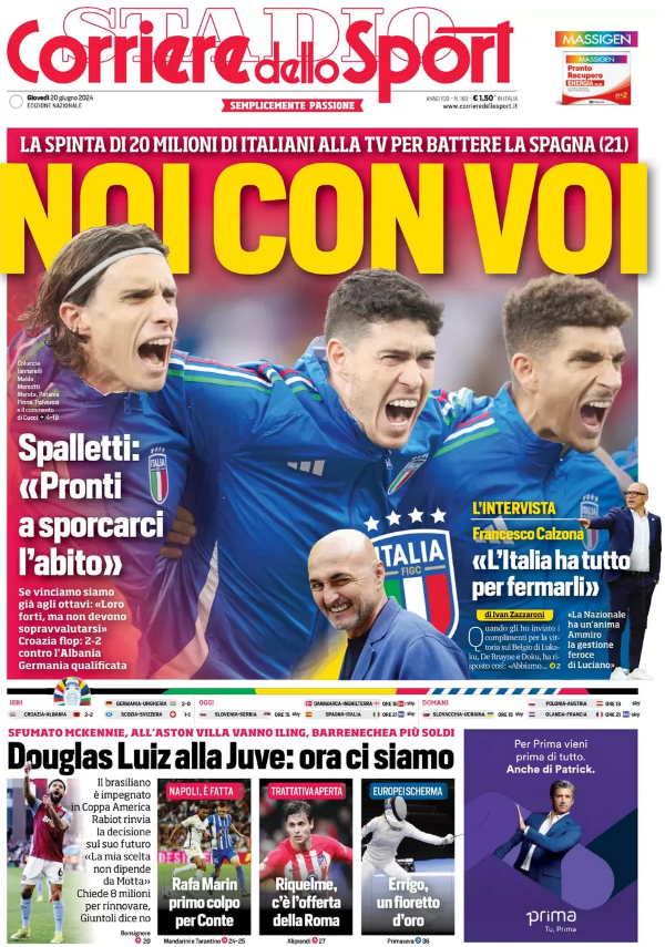 Le Prime Pagine Sportive Nazionali - 20 giugno 2024 28 11 1