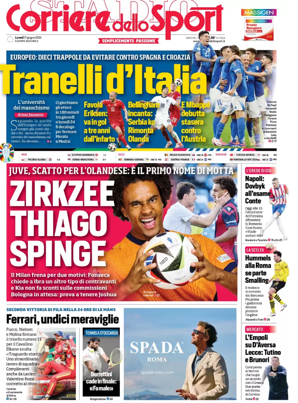 Le Prime Pagine Sportive Nazionali - 18 giugno 2024 28 11