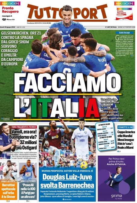 Le Prime Pagine Sportive Nazionali - 20 giugno 2024 29 13