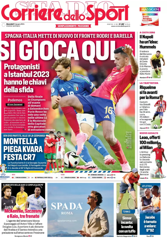 Le Prime Pagine Sportive Nazionali - 19 giugno 2024 28 2