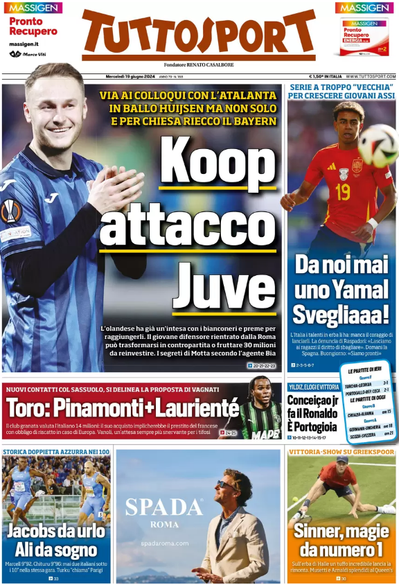 Le Prime Pagine Sportive Nazionali - 19 giugno 2024 29 3