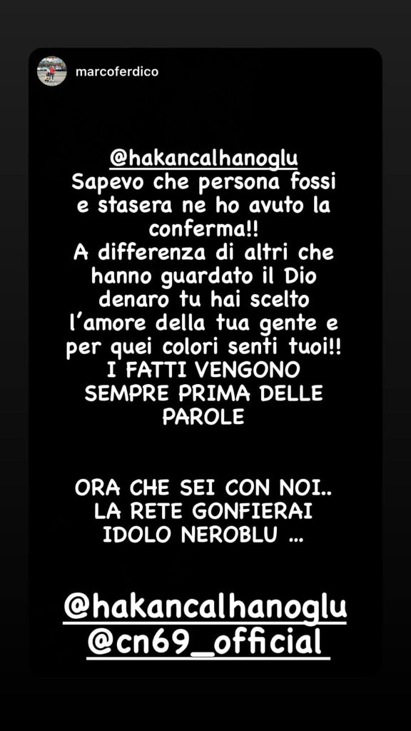 Calhanoglu RESTA all'Inter, la Curva Nord ABBRACCIA il proprio beniamino: il MESSAGGIO 27 448979892 18033690293307061 3766314385859373403 n