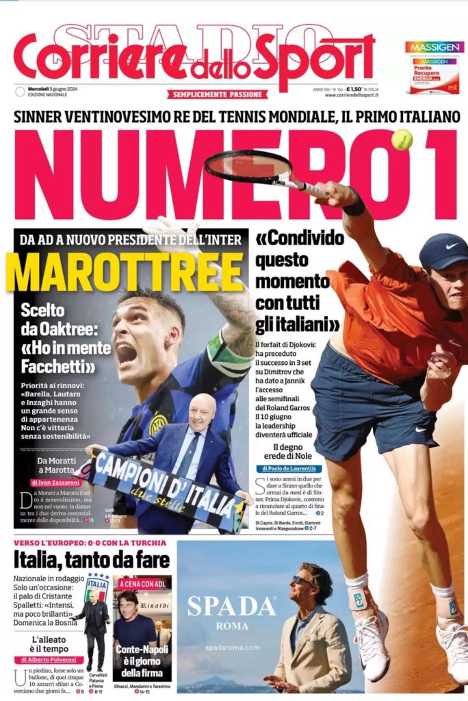 Le Prime Pagine Sportive Nazionali - 5 giugno 2024 28 5 1