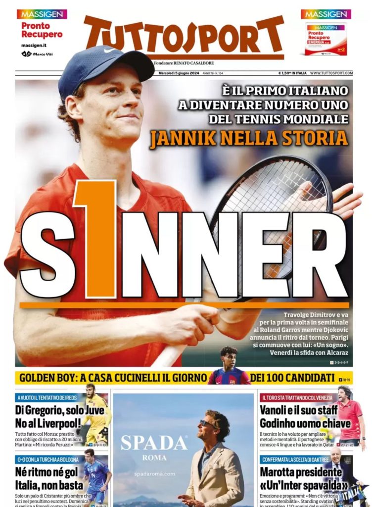 Le Prime Pagine Sportive Nazionali - 5 giugno 2024 29 6 1