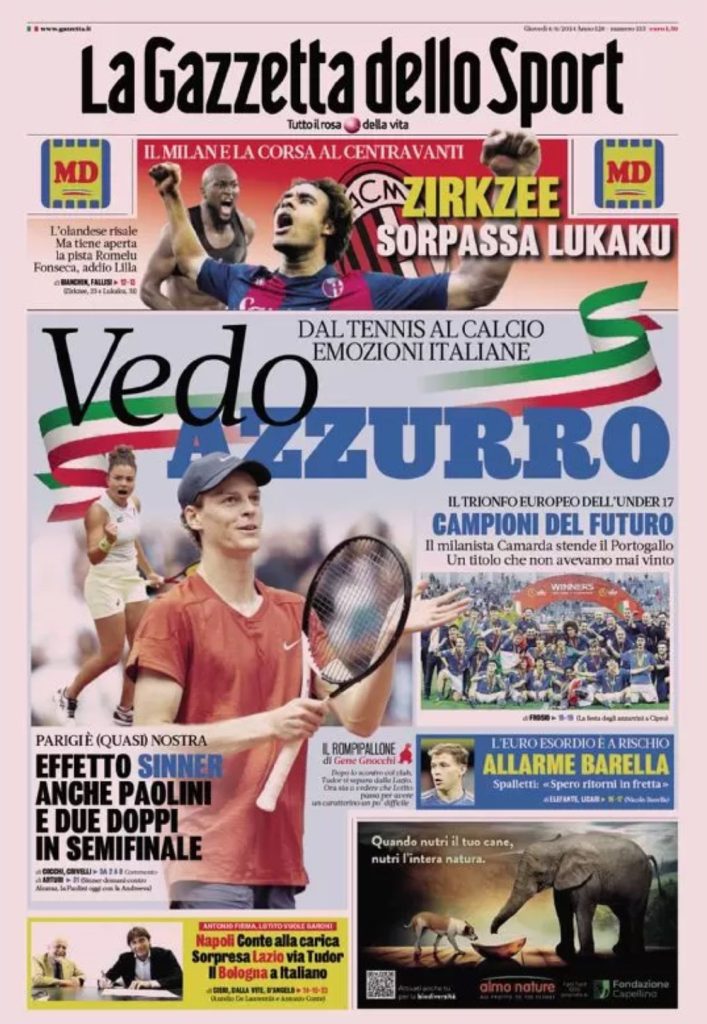 Le Prime Pagine Sportive Nazionali - 6 giugno 2024 27 7
