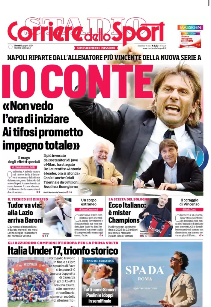 Le Prime Pagine Sportive Nazionali - 6 giugno 2024 28 8