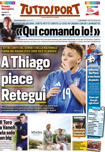 Le Prime Pagine Sportive Nazionali – 27 giugno 2024 29 Immagine 2024 06 27 010509