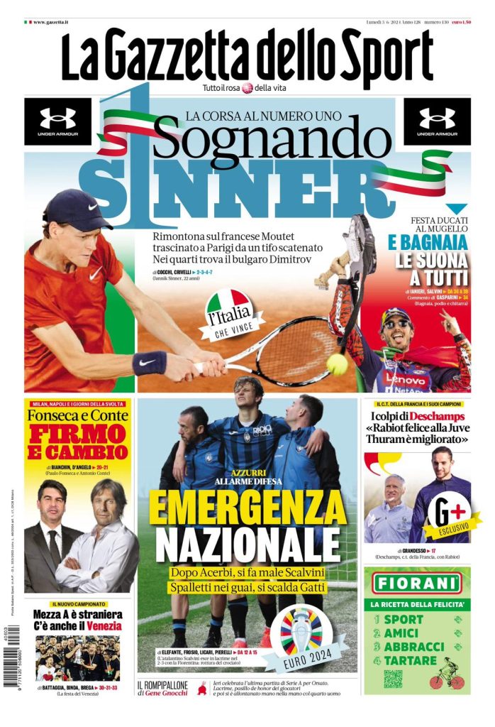 Le Prime Pagine Sportive Nazionali - 3 giugno 2024 27 WhatsApp Image 2024 06 03 at 07.36.44