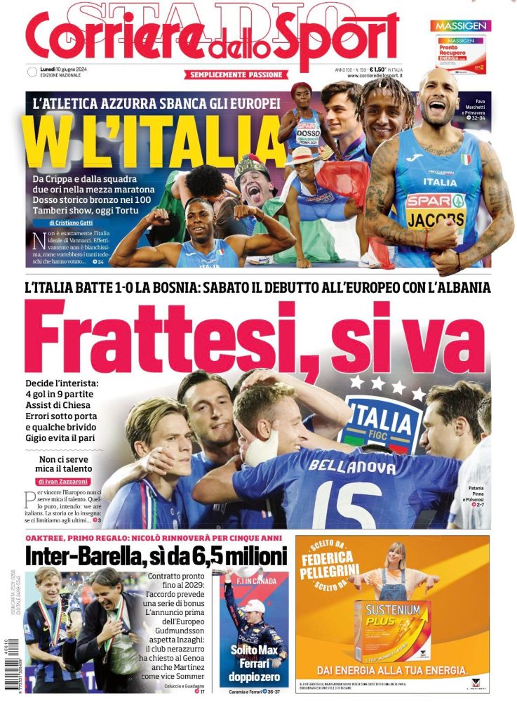 Le Prime Pagine Sportive Nazionali - 10 giugno 28 WhatsApp Image 2024 06 10 at 06.54.33 2