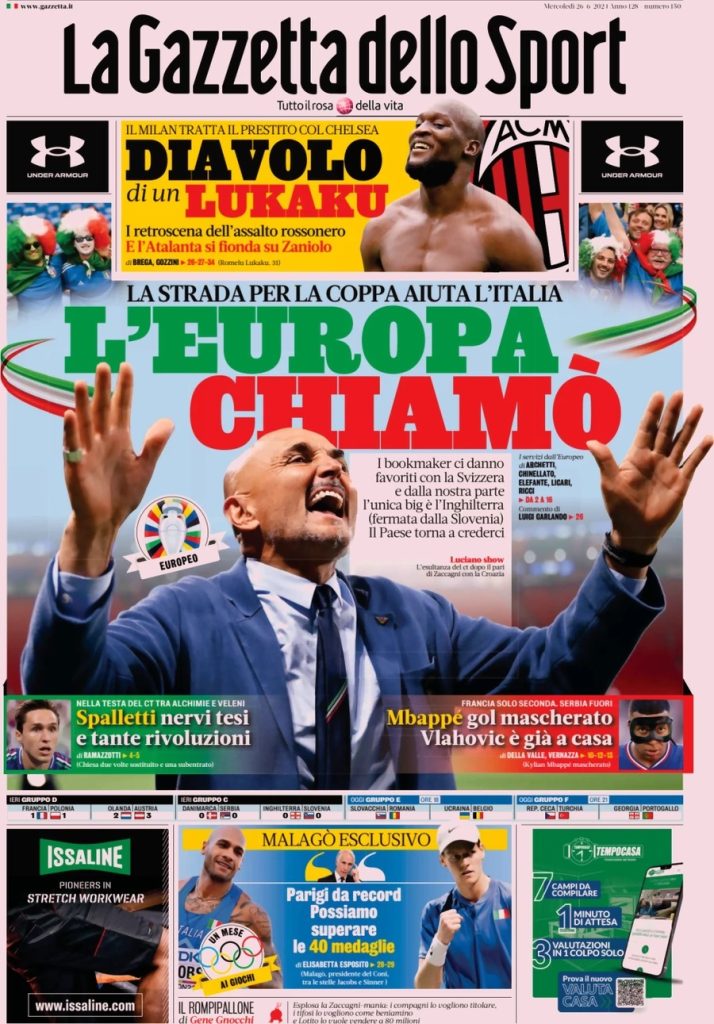 Le Prime Pagine Sportive Nazionali - 26 giugno 2024 27 WhatsApp Image 2024 06 26 at 07.51.36