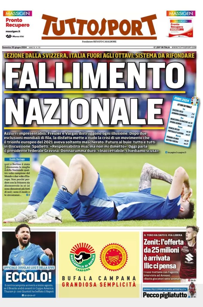 Le Prime Pagine Sportive Nazionali - 30 giugno 2024 29 WhatsApp Image 2024 06 30 at 07.58.11