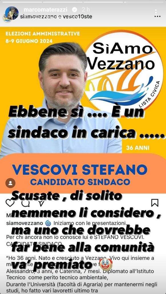 Materazzi SMASCHERA l'aspirante SINDACO tifoso della Juventus: è polemica! - FOTO 30 WhatsApp Image 2024 06 30 at 19.07.18 4