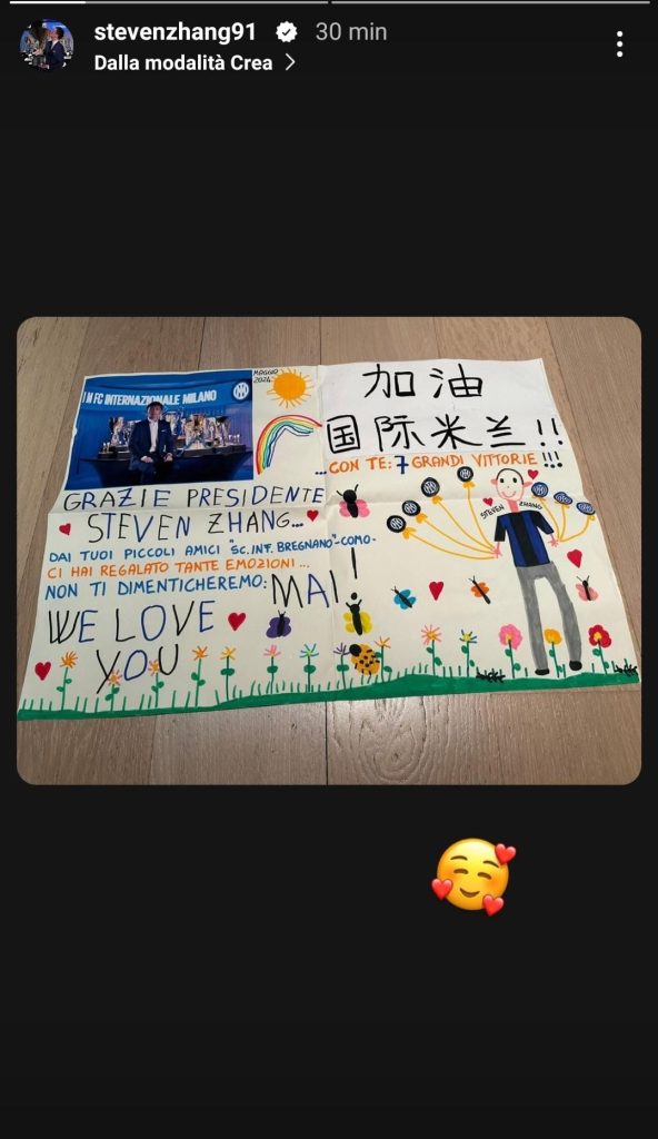 Zhang, regalo speciale dell’Inter per l’ex presidente: il suo ringraziamento è toccante - FOTO 28 Zhang Inter bambini regalo