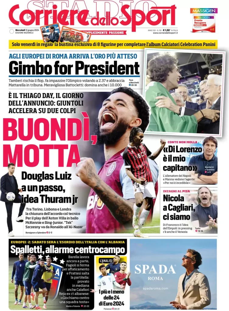 Le Prime Pagine Sportive Nazionali - 12 giugno 28 corriere dello sport 003642156 1