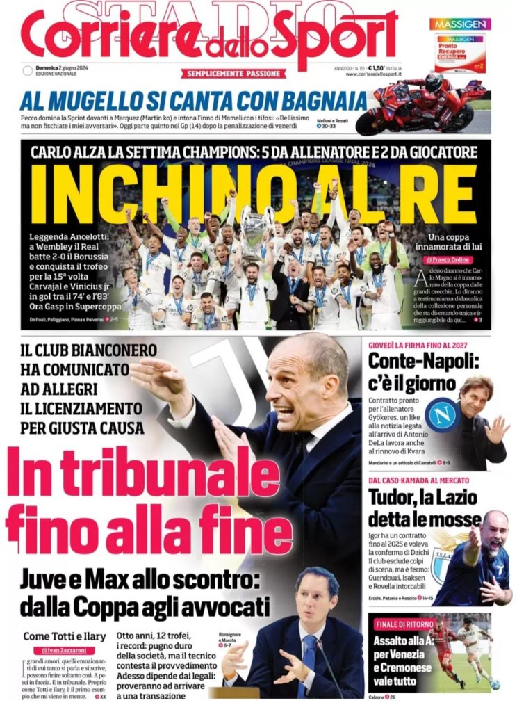 Le Prime Pagine Sportive Nazionali - 2 giugno 2024 27 corsport