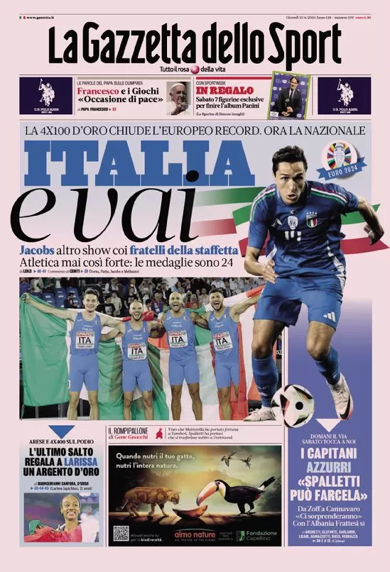 Le Prime Pagine Sportive Nazionali - 13 giugno 27 la gazzetta dello sport 005655043
