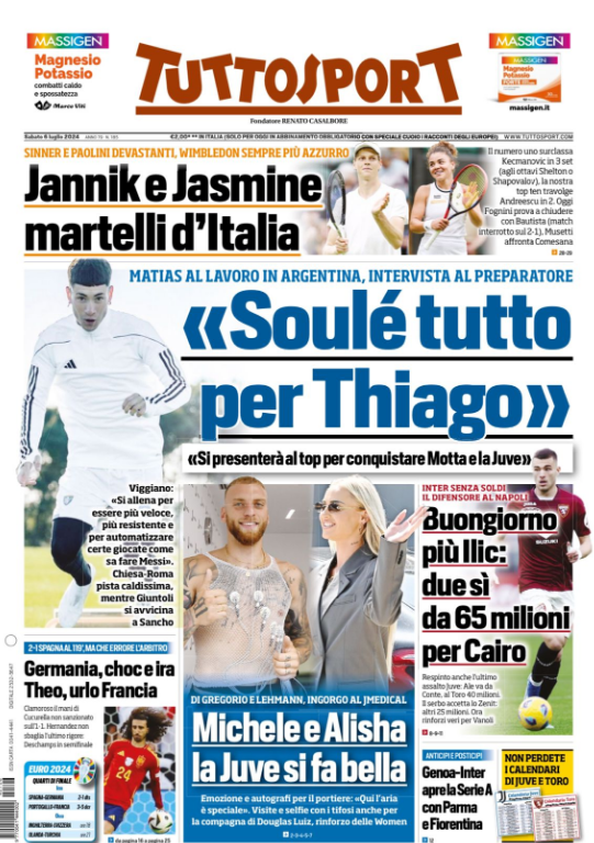 Le Prime Pagine Sportive Nazionali - 6 luglio 2024 29 22