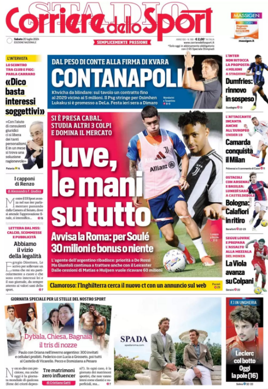 Le Prime Pagine Sportive Nazionali - 20 luglio 2024 28 5