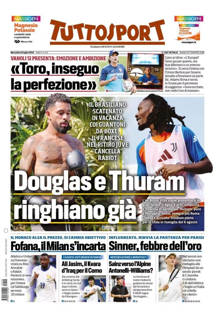 Le Prime Pagine Sportive Nazionali - 24 luglio 2024 29 GTONC48XUAAxZCu