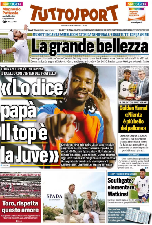 Le Prime Pagine Sportive Nazionali - 11 luglio 2024 29 Immagine 2024 07 11 074424