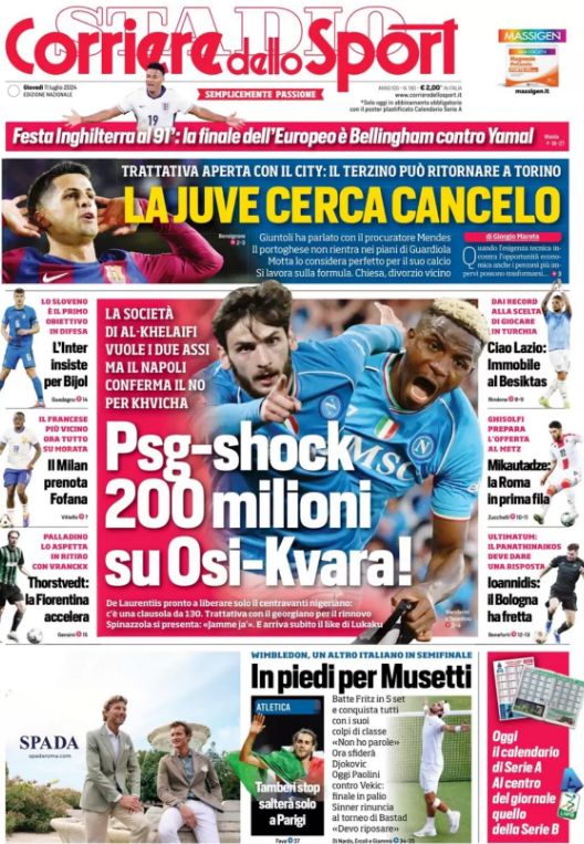 Le Prime Pagine Sportive Nazionali - 11 luglio 2024 28 Immagine 2024 07 11 074512