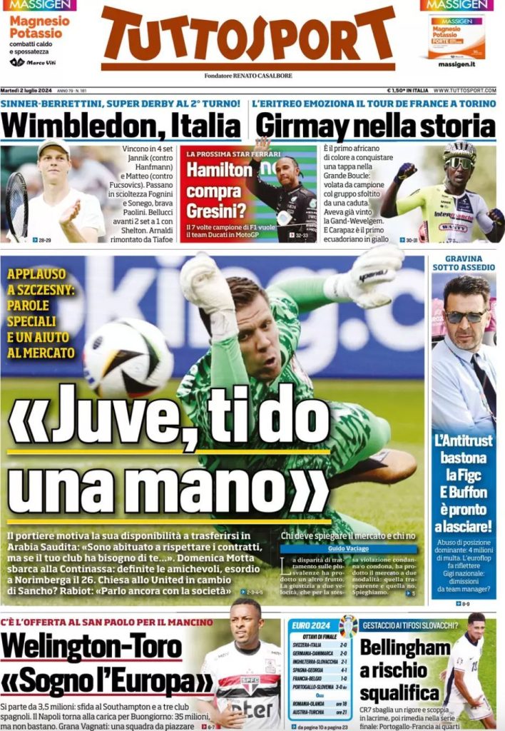 Le Prime Pagine Sportive Nazionali - 2 luglio 2024 29 WhatsApp Image 2024 07 02 at 08.02.04