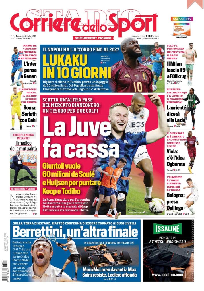 Le Prime Pagine Sportive Nazionali - 21 luglio 2024 28 WhatsApp Image 2024 07 21 at 07.35.10 2
