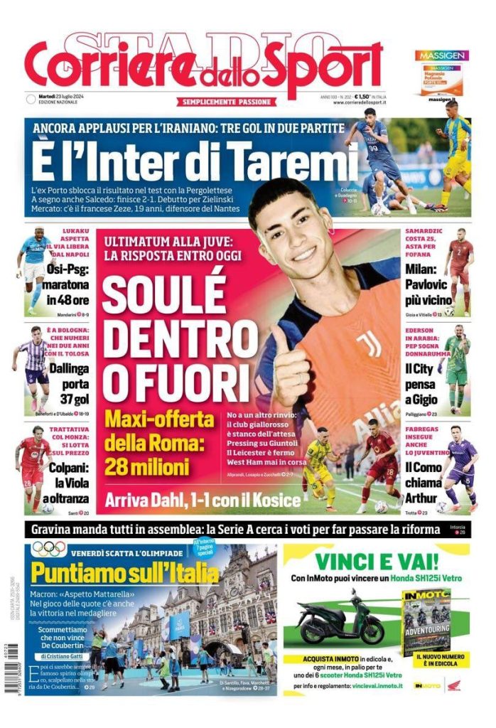 Le Prime Pagine Sportive Nazionali - 23 luglio 2024 28 WhatsApp Image 2024 07 23 at 07.38.52 2