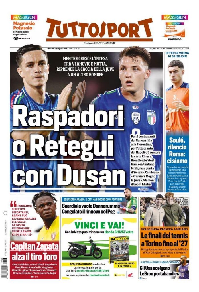 Le Prime Pagine Sportive Nazionali - 23 luglio 2024 27 WhatsApp Image 2024 07 23 at 07.38.52
