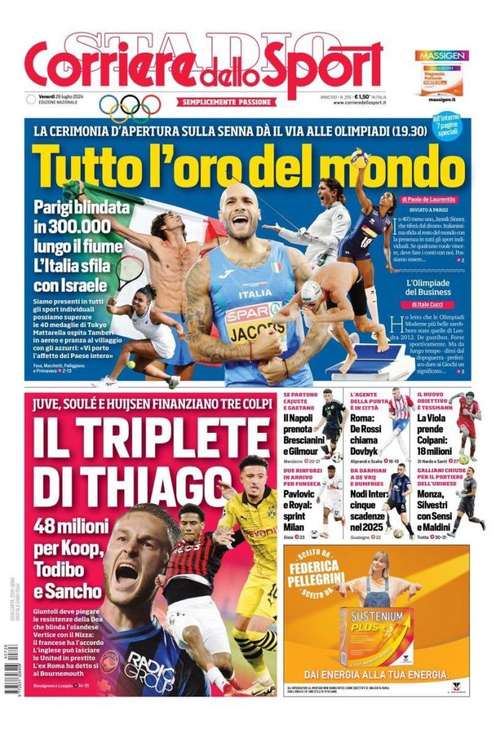Le Prime Pagine Sportive Nazionali - 26 luglio 2024 28 WhatsApp Image 2024 07 26 at 07.42.13