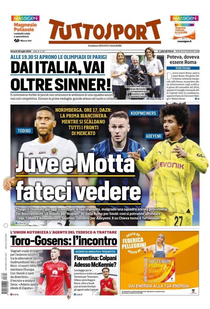 Le Prime Pagine Sportive Nazionali - 26 luglio 2024 29 WhatsApp Image 2024 07 26 at 07.42.14