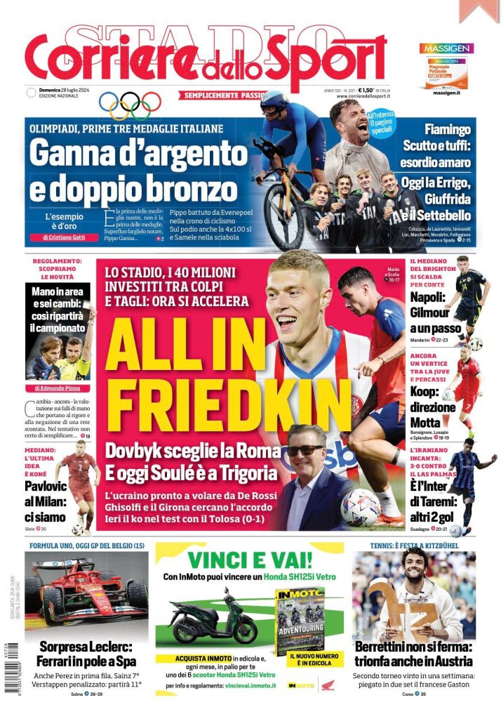 Le Prime Pagine Sportive Nazionali - 28 luglio 2024 27 WhatsApp Image 2024 07 28 at 07.36.14