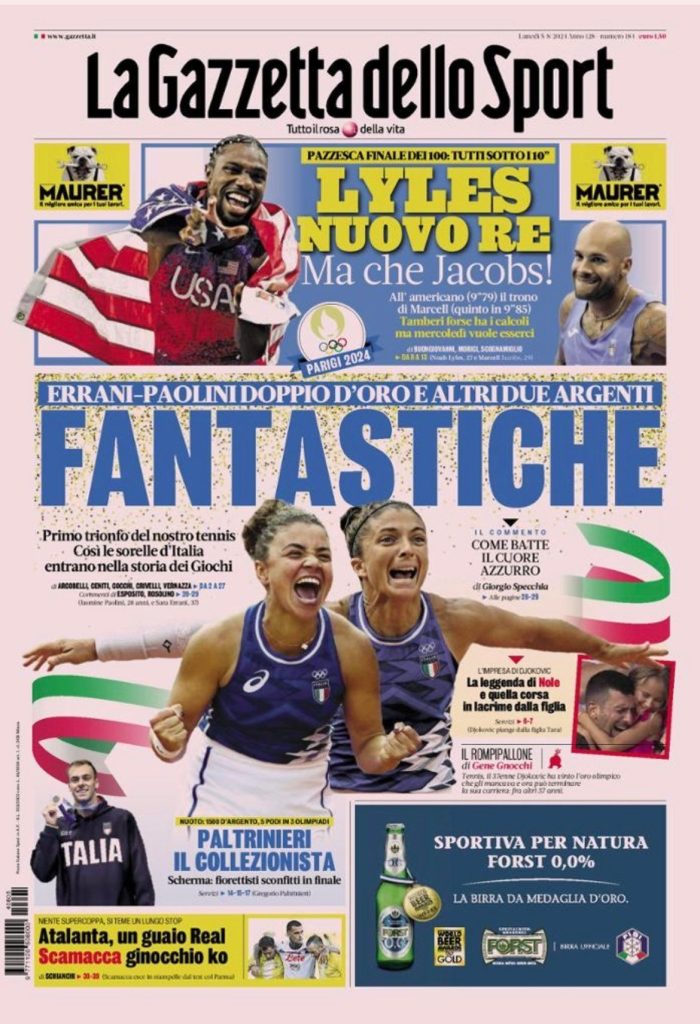 Le Prime Pagine Sportive Nazionali - 5 agosto 2024 28 WhatsApp Image 2024 08 05 at 07.49.31