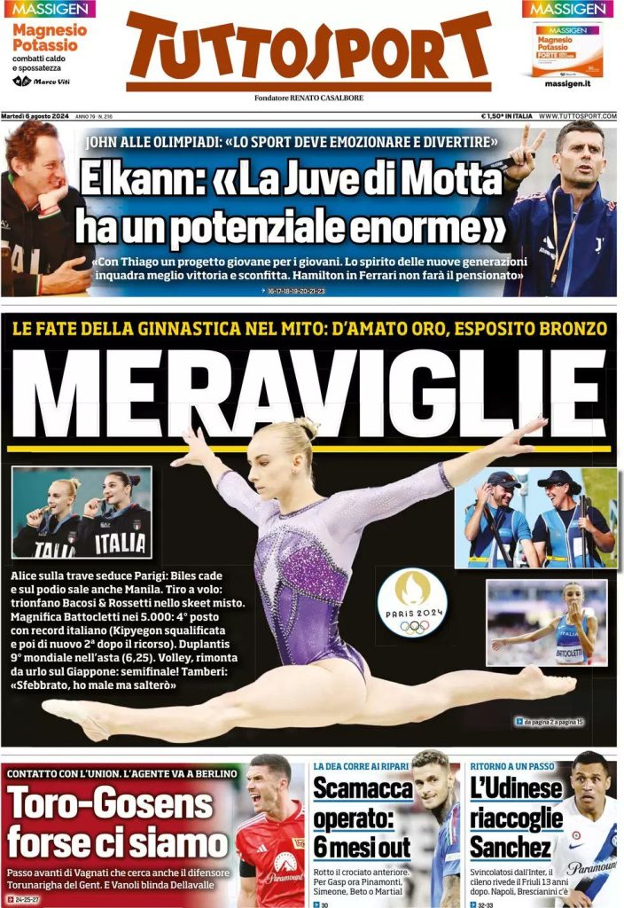Le Prime Pagine Sportive Nazionali - 6 agosto 2024 27 WhatsApp Image 2024 08 06 at 07.57.56