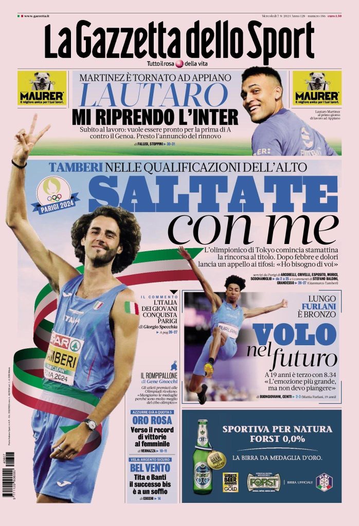 Le Prime Pagine Sportive Nazionali - 7 agosto 2024 28 WhatsApp Image 2024 08 07 at 07.22.52