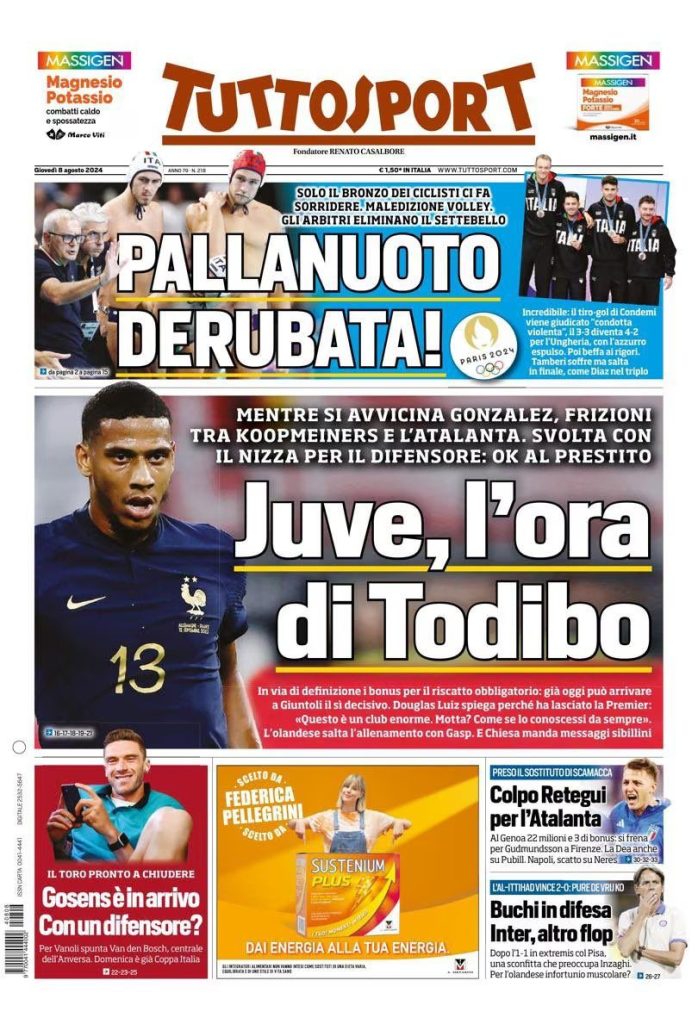 Le Prime Pagine Sportive Nazionale - 8 agosto 2024 27 WhatsApp Image 2024 08 08 at 07.51.33