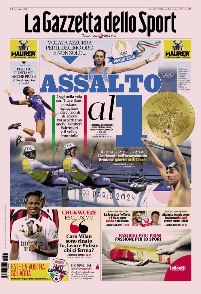 Le Prime Pagine Sportive Nazionale - 8 agosto 2024 29 WhatsApp Image 2024 08 08 at 07.51.34 2