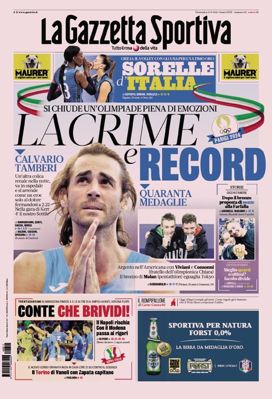 Le Prime Pagine Sportive Nazionali - 11 agosto 2024 27 WhatsApp Image 2024 08 11 at 08.01.23
