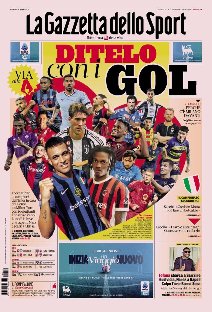 Le Prime Pagine Sportive Nazionali - 17 agosto 2024 29 WhatsApp Image 2024 08 17 at 07.32.13