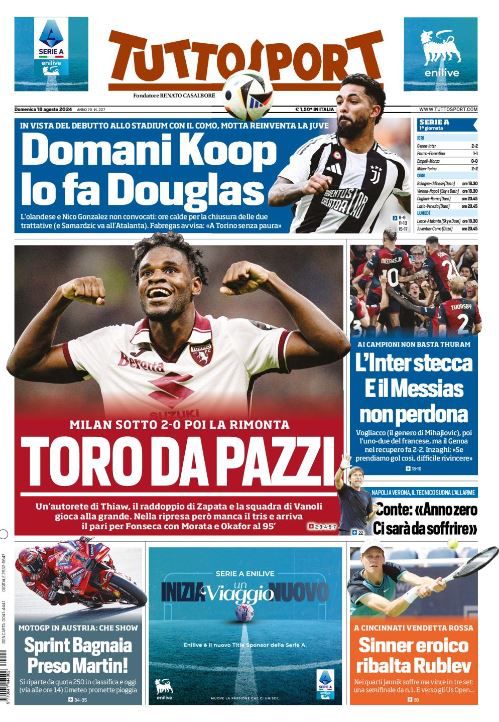 Le Prime Pagine Sportive Nazionali - 18 agosto 2024 29 WhatsApp Image 2024 08 18 at 07.36.43
