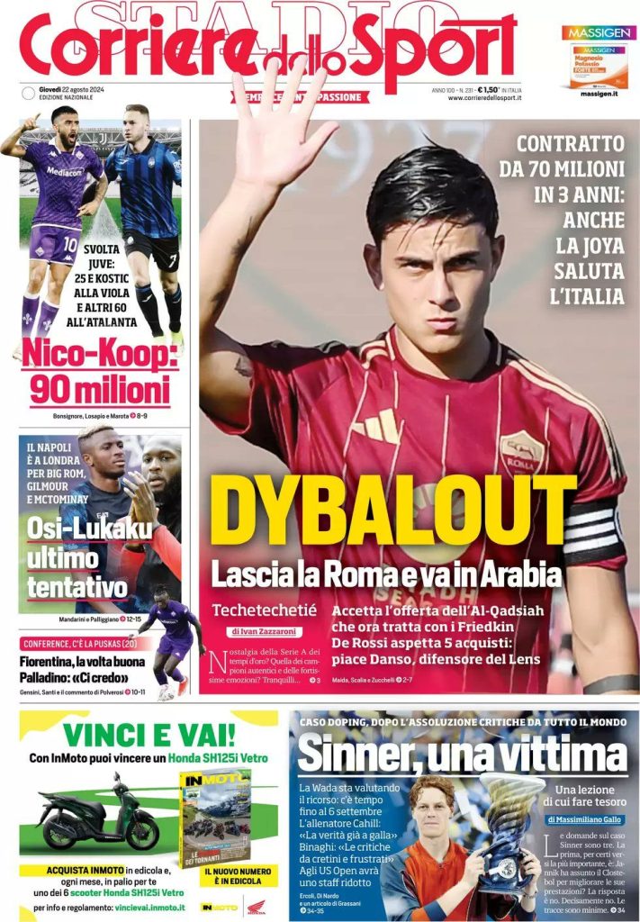 Le Prime Pagine Sportive Nazionali - 22 agosto 2024 29 WhatsApp Image 2024 08 22 at 07.46.47 2