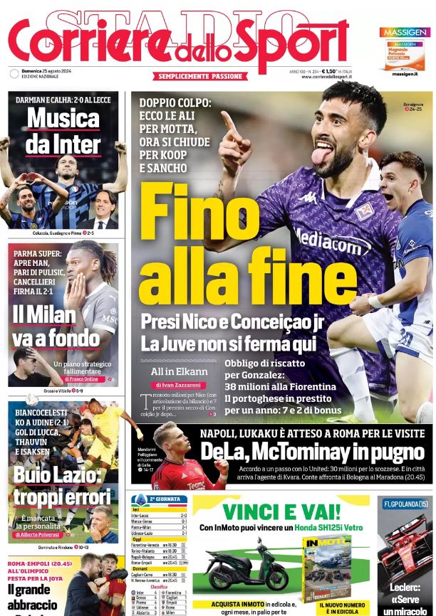 Le Prime Pagine Sportive Nazionali - 25 agosto 2024 28 WhatsApp Image 2024 08 25 at 07.47.27 3